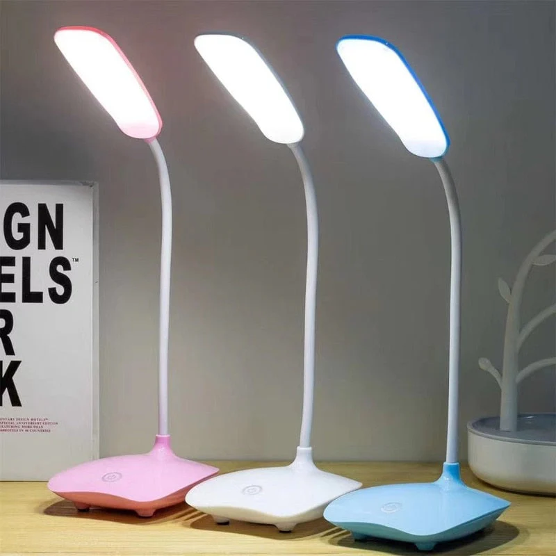 HULIANFU LED Table Lamp USB Rechargeable Dimmable Desk Reading Light Foldable Rotatable Touch Switch Study Work Bedroom Table Lamps - Deanwangkt