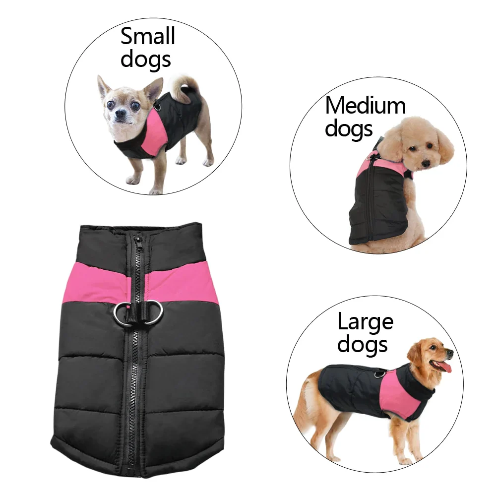 HULIANFU New Waterproof Big Dog Vest Jacket Winter Warm Pet Dog Clothes For Small Large Dogs Puppy Pug Coat Dogs Pets Clothing 4XL 5XL - Deanwangkt