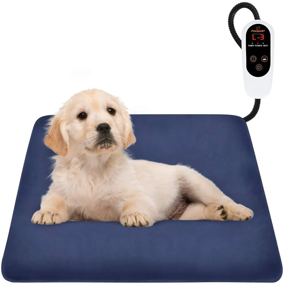 HULIANFU Pet Electric Heating Pad Blanket Pet Dog Cat Winter Warmer Pad Waterproof Adjustable Temperature Dog Mats with Light indication - Deanwangkt