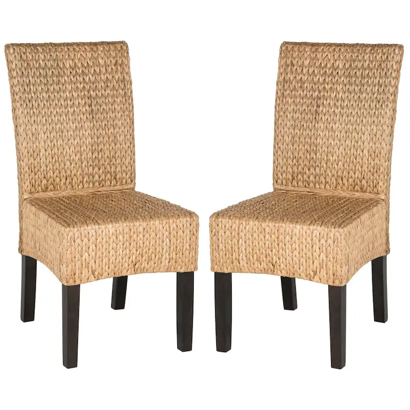 SAFAVIEH Clemensa Natural Dining Chair (Set of 2) - 18.1 x 22.8 x 39 - 18Wx23Dx39H