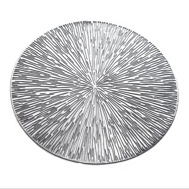 HULIANFU Round Hollow PVC Placemats For Kitchen Dinning Table Mat Insulation Pads Drink Coffee Cup Coasters Hotel Restaurant Home Decor - Deanwangkt