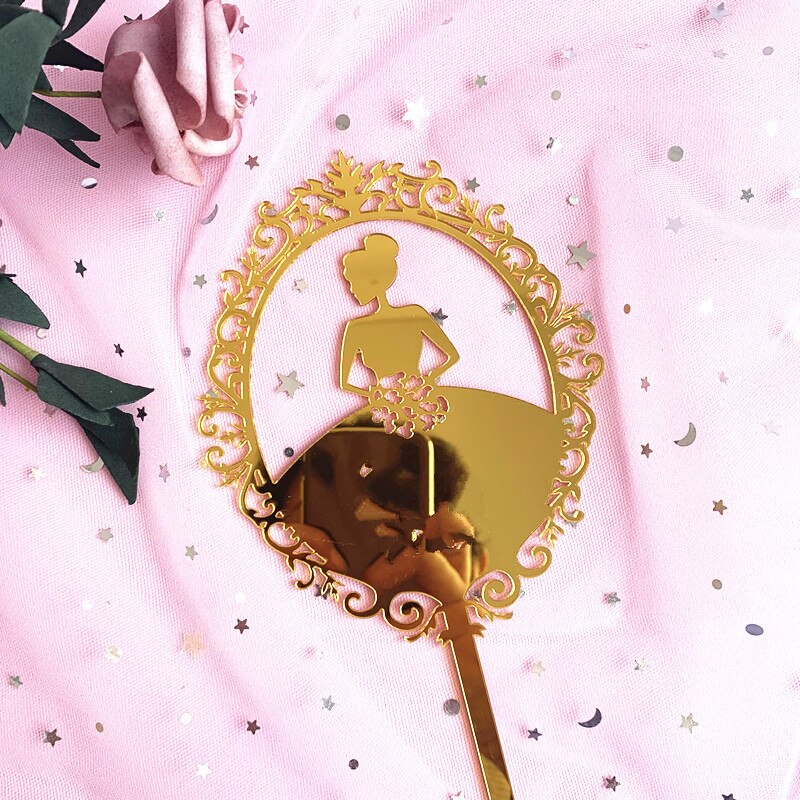 HULIANFU Wedding Cake Topper Acrylic Bride to be Cake Decorations Mariage Anniversary Birthday Party Baking Dessert Cake Top Flag Cupcake - Deanwangkt