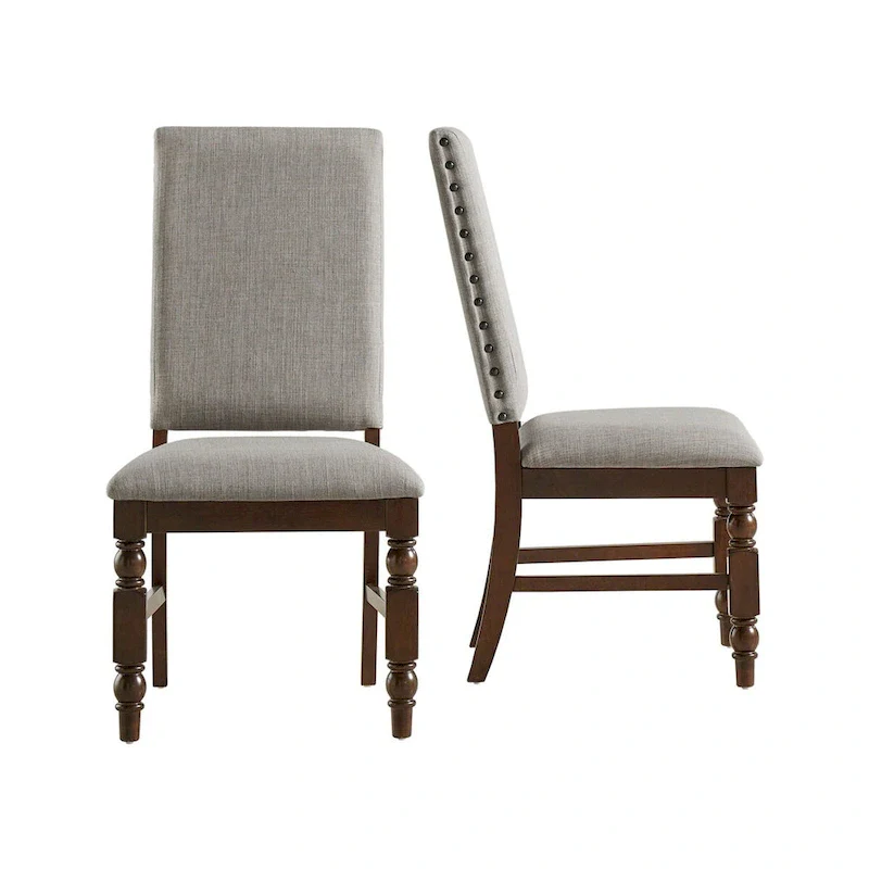Flatiron Nailhead Upholstered Dining Chairs (Set of 2) by iNSPIRE Q Classic