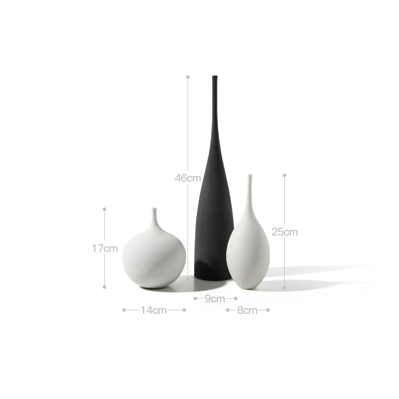 HULIANFU Simple Nordic Style Vases Handmade Art Zen Vases High-Quality Luxury Bedside Restaurant Decorations TV Cabinet - Deanwangkt
