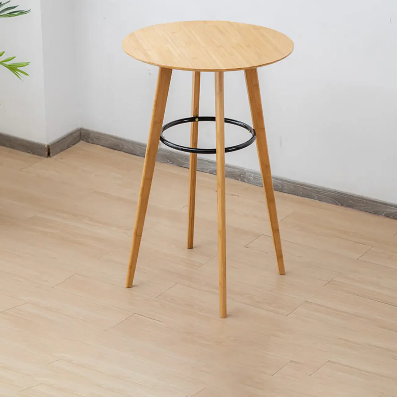 Orbicular Brown Wood Leggy Bar Tables
