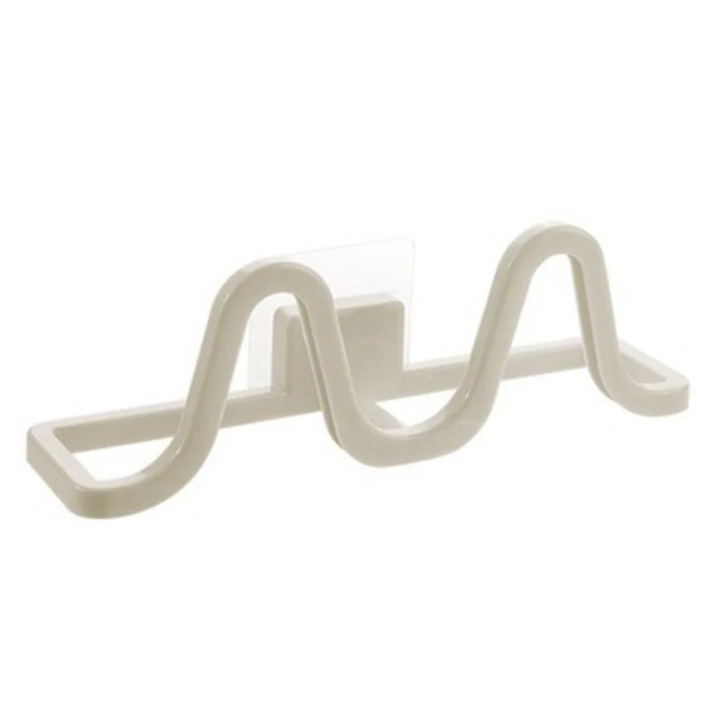 HULIANFU Wall Mounted Shoe Rack Bathroom Slippers Hanger Adhesive Slippers Shelf Home Space Saving Shoe Holder Plastic Organizer - Deanwangkt