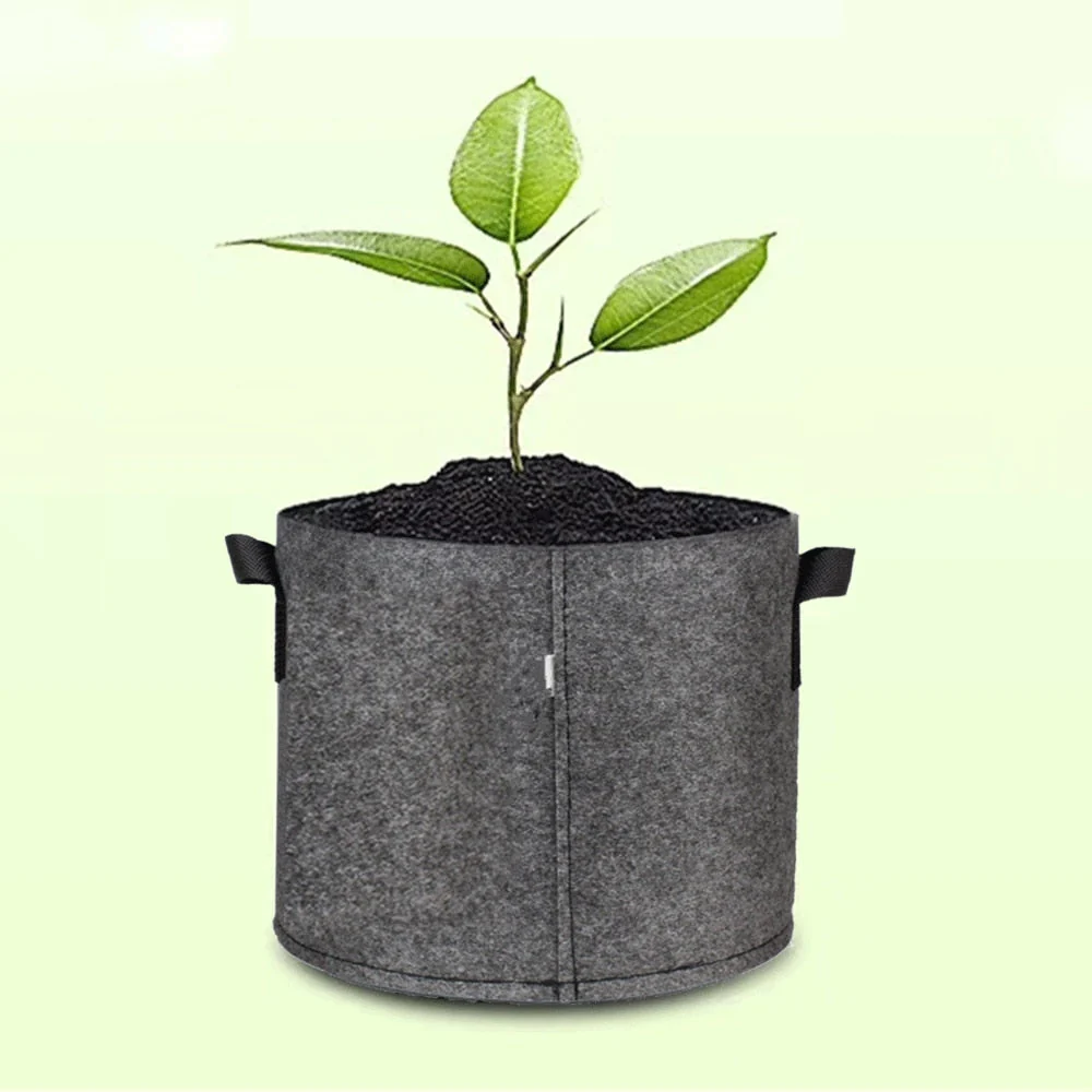 HULIANFU Planting Bag Black/Grey Potato Fabric Vegetable Seedling  growing pot garden tools 1-15 Gallon Eco-Friendly Grow bag - Deanwangkt