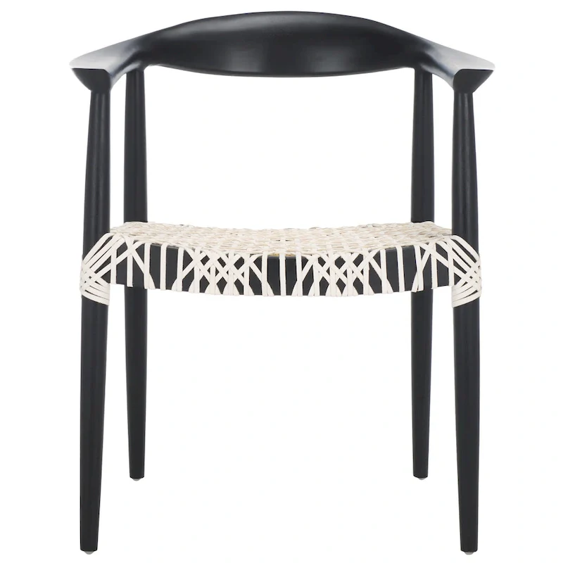 Trix Bandelier Black Dining Arm Chair - 24.8 x 18.9 x 30.7 - 25W x 19D x 31H