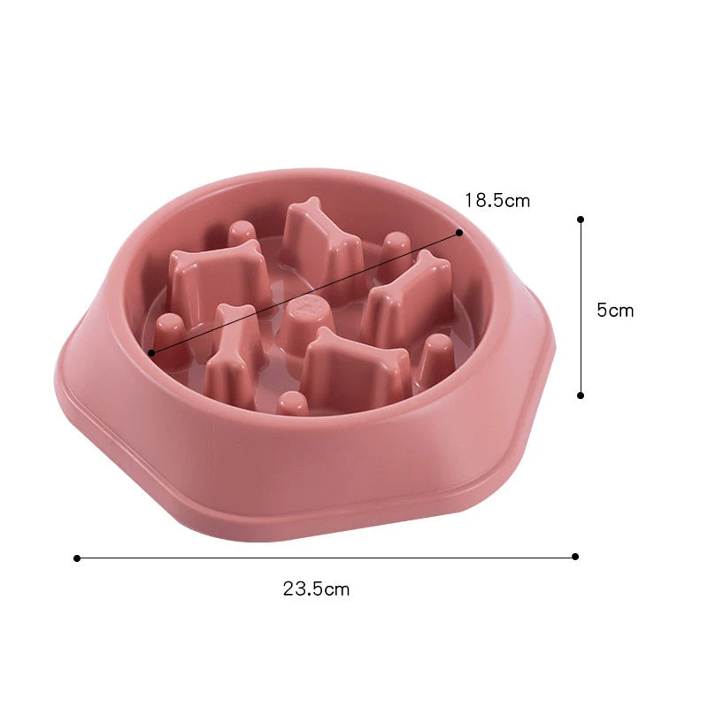 HULIANFU Pet Dog Bowl Dog Slow Feeder Bowl Puppy Cat Slow Eating Dish Bowl Anti-Gulping Food Plate Feeding Dog Cat Food Bowl Pet Supplies - Deanwangkt