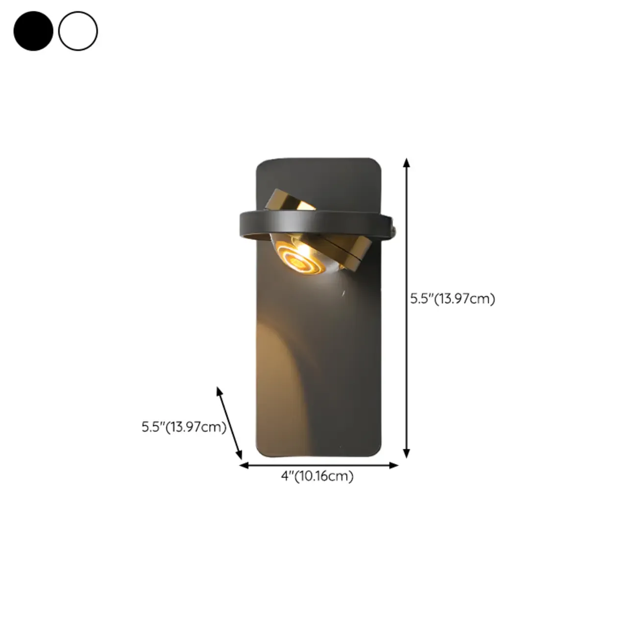 Sleek Adjustable Metal LED Wall Sconce with Acrylic Shade