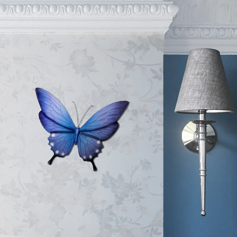 Resin Butterfly Wall Plaque 9.5  - 9.5