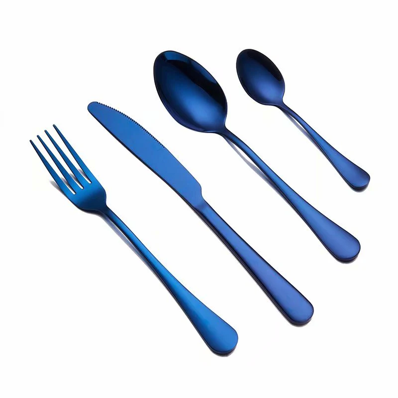 HULIANFU Spklifey Black Dinnerware Set Cutlery Stainless Steel Black Cutlery Set Rainbow Dinner Tableware Wedding Silverware Set - Deanwangkt