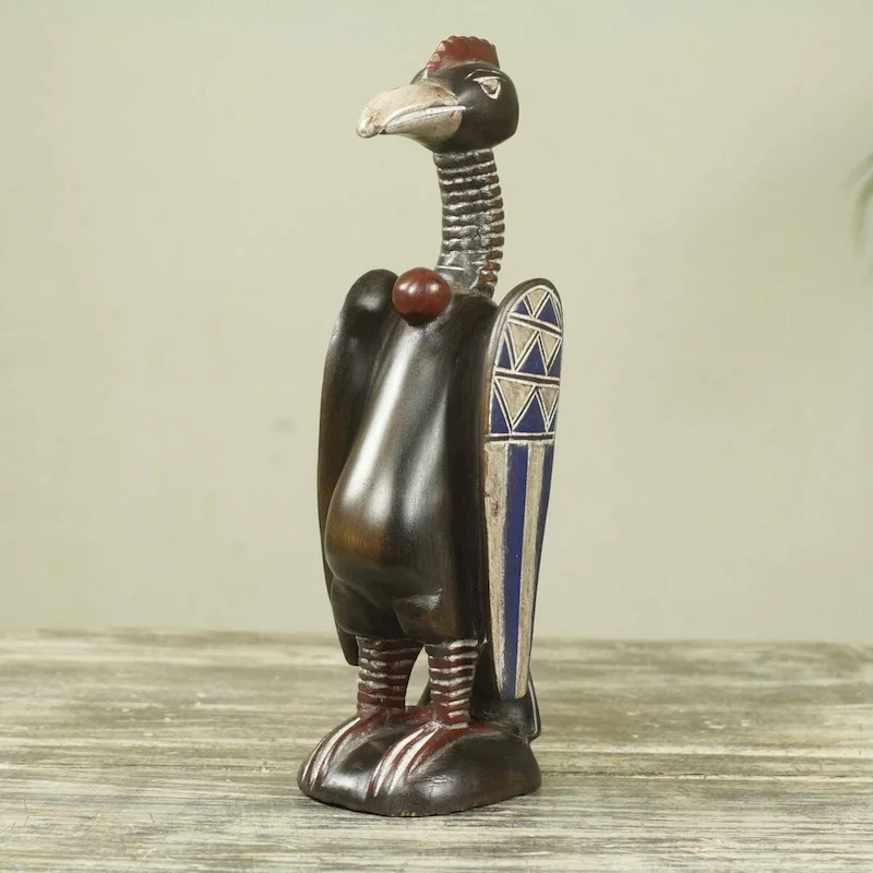 Handmade Senufo Bird of Peace Wood sculpture (Ghana) - 40 x 18 x 14