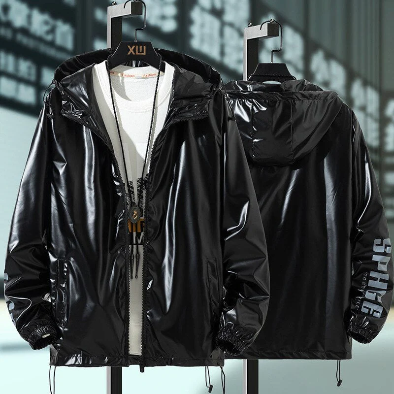 Spring Autumn Waterproof Oversize Jacket Women Clothes Hooded Zipper Bomber Jackets Outerwear Harajuku Windbreaker Coat - Deanwangkt