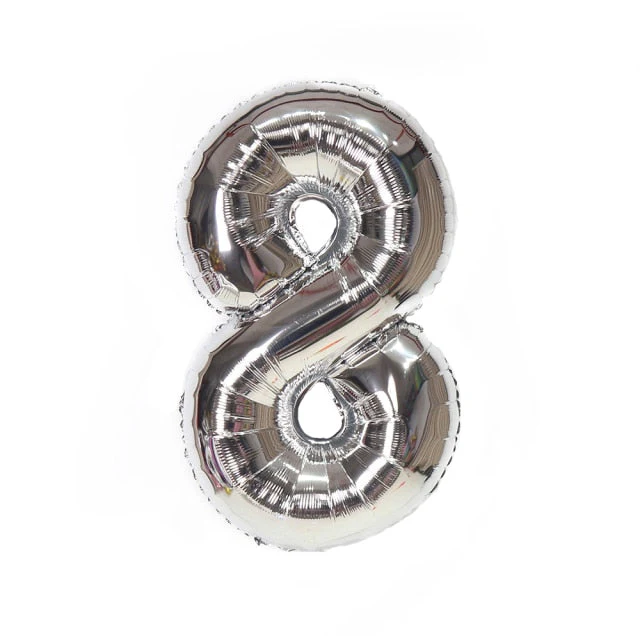HULIANFU Silver Black Style Foil Letter Number Balloons Baby Shower Helium Ballon Happy Birthday Kids Adult Party Decoration Supplies - Deanwangkt