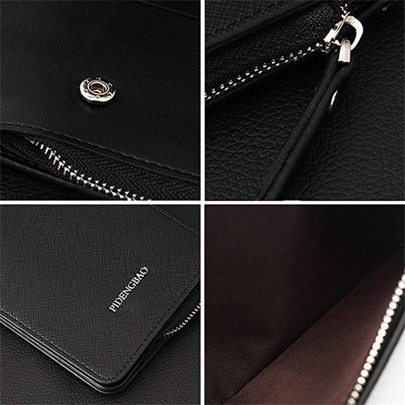 HULIANFU Multifunctional Long Wallet Card package Natural Resin Material Electroplated Metal Zipper High Quality Waterproof Wallet - Deanwangkt