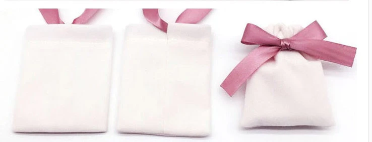 HULIANFU Velvet Gift Bags Jewelry Ribbon Sack 7x9cm 10x12cm 12x15cm pack of 50 Eyelashes Makeup Lipstick Drawstring Pouches - Deanwangkt