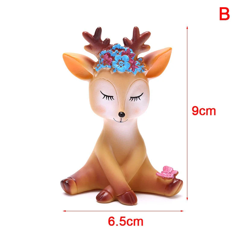 HULIANFU Sika Deer Baking Cake Topper Decoration Miniatures Fairy Garden Ornament Craft - Deanwangkt