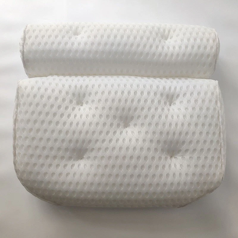HULIANFU SPA Non-Slip Bath Pillow with Suction Cups Bath Tub Neck Back Support Headrest Pillows Thickened Home Cushion Accersory - Deanwangkt