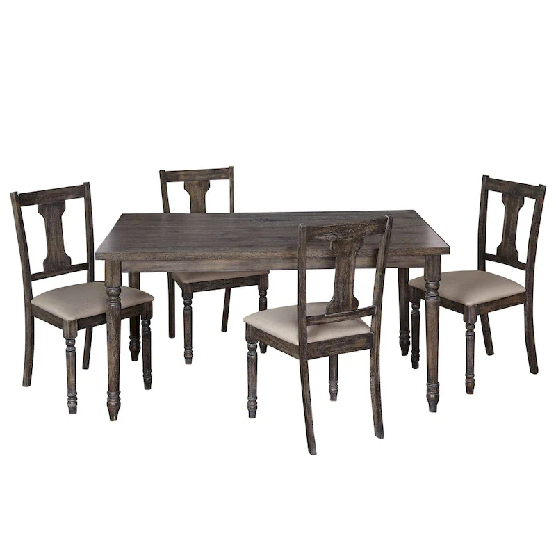 Simple Living 5-piece Burntwood Dining Set