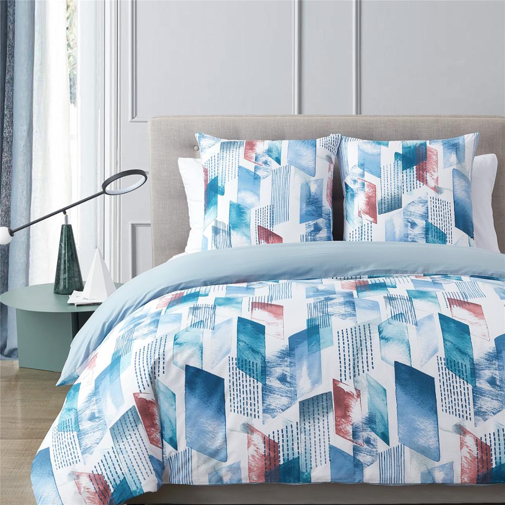 HULIANFU Topfinel Bedding Sets 100%Pure Cotton Soft Comforter Pattern Duvet Cover Pillow Shams Bedding Cover Double Single 3 PCS Bed Set - Deanwangkt