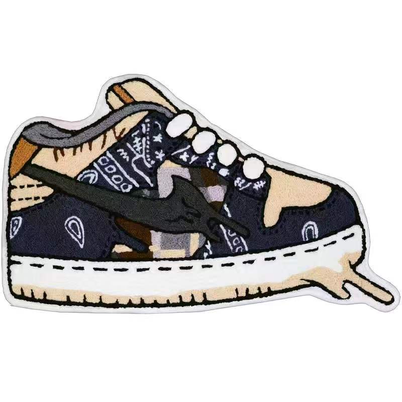 HULIANFU Sneaker Carpet Popular Fashion Rugs Living Room Decoration Bedroom Parlor Children Room Area Rug Mat Soft Flannel Rug and Carpet - Deanwangkt