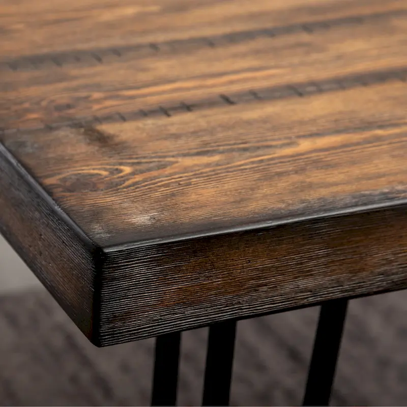 Roundhill Furniture Aryven Industrial 7-Piece Dining Set