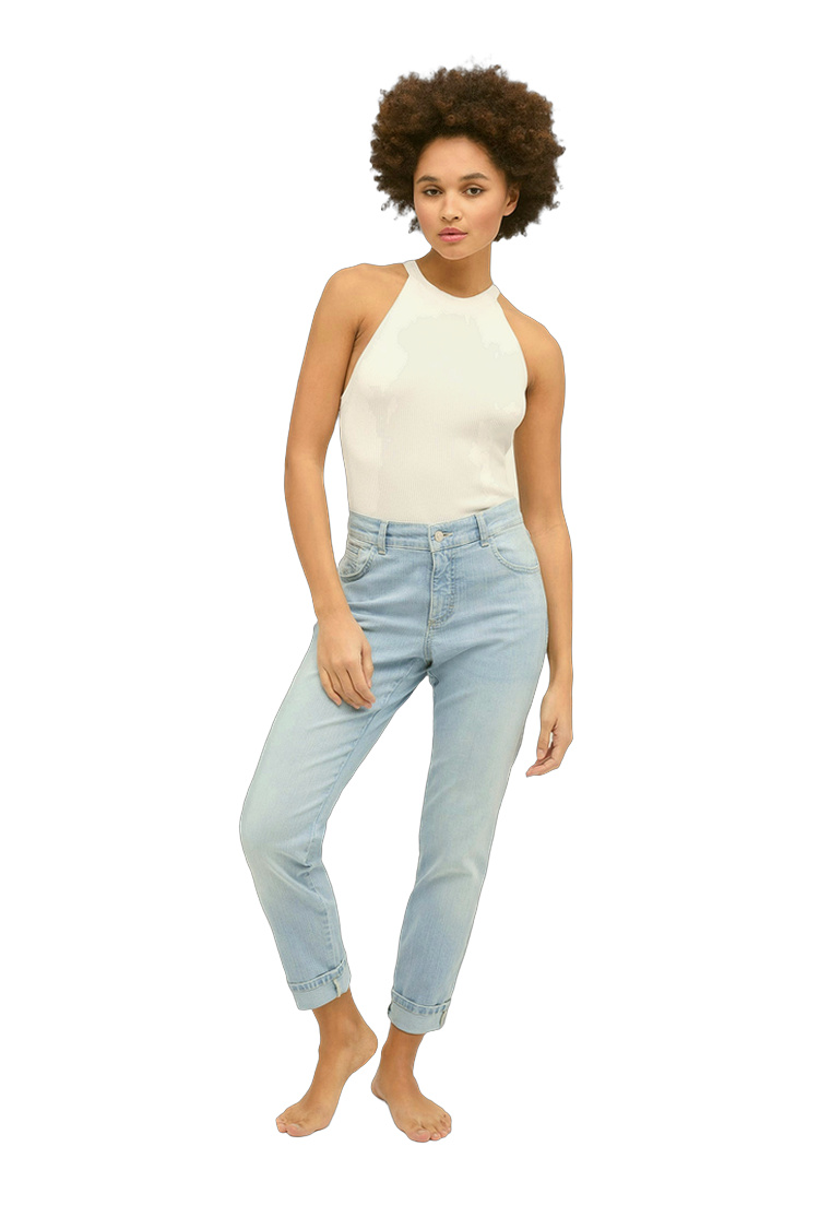 Damenhose aus Baumwollmischung – Rückansicht