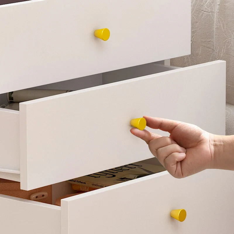 White Nightstands Bedside Table End Table Gold Metal Legs1 Pcs