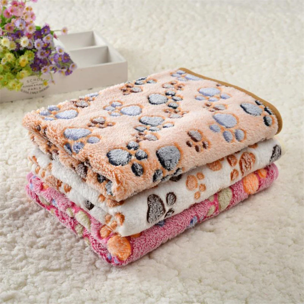 HULIANFU Soft and Fluffy Light Thin Pet Blanket Cute Cartoon Pattern Dog Bed Mat Warm and Comfortable Bed Blanket for Cats Pet Supplies - Deanwangkt