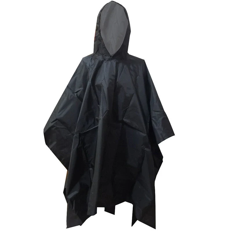 HULIANFU Portable Multifunctional 3 In 1 Rain Coat Hiking Camping Raincoat Poncho Mat Awning Durable Outdoor Activity Rain Gear Supplie - Deanwangkt