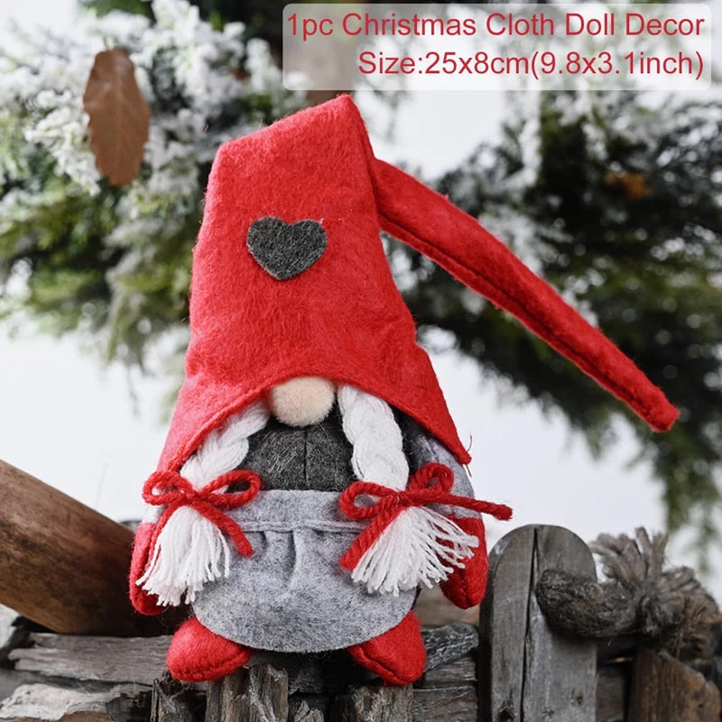 HULIANFU Santa Claus Christmas Doll Merry Christmas Decorations for Home Elk Christmas Ornaments Xmas Tree Decor  Navidad Natal Gifts - Deanwangkt