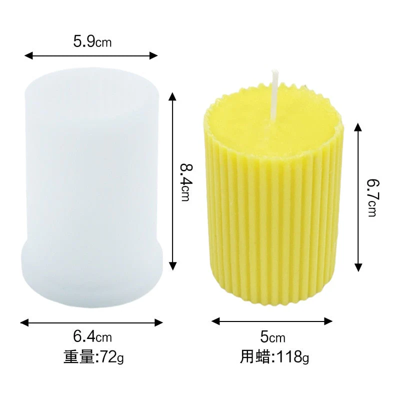 HULIANFU Silicone Candle Making Mold Geometric 3D Shape Resin Epoxy Chocolate Cake Handmade DIY Craft Mould Form for Candles - Deanwangkt