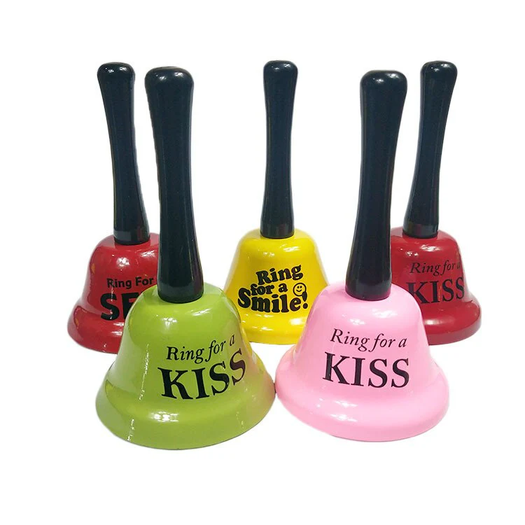 HULIANFU Large Hand Bell Toy for Children Letter Bed Bell Class Summoning Bells Colorful Metal Christmas Hand Bell - Deanwangkt