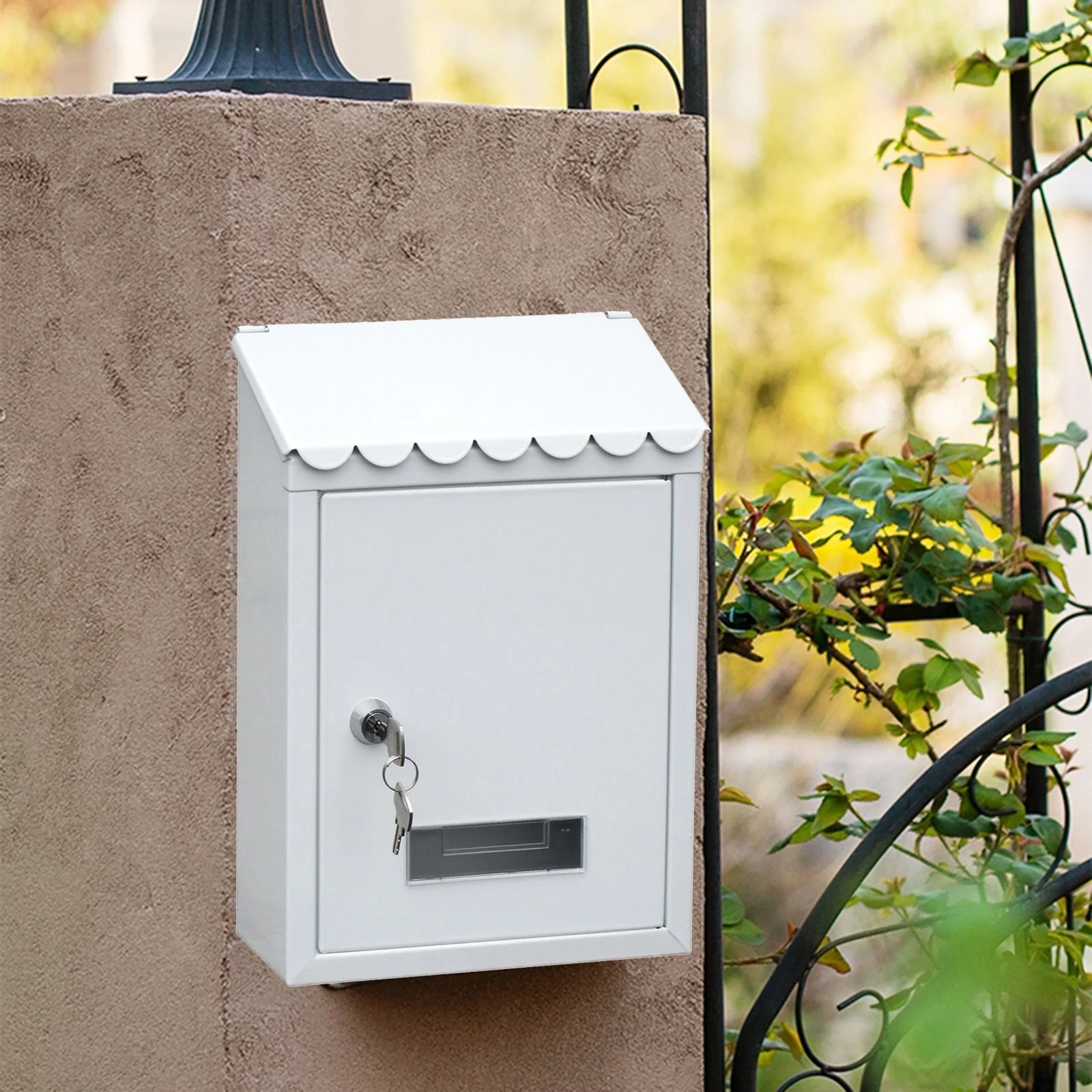HULIANFU Rust-proof Mailbox Wall Mount Post Lockable Mail Box Office Drop Box Case - Deanwangkt