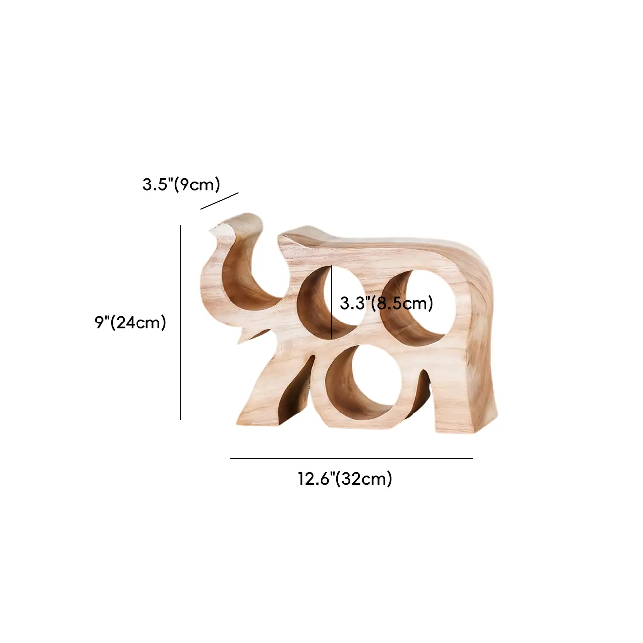 Solid Wood Tree Design Handcraftd Wine Rack Table Top