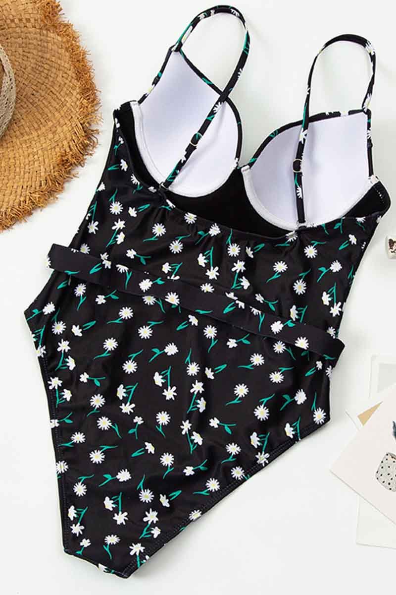 hulianfu Bicolor Belt Swimsuit(5 colors) - Deanwangkt