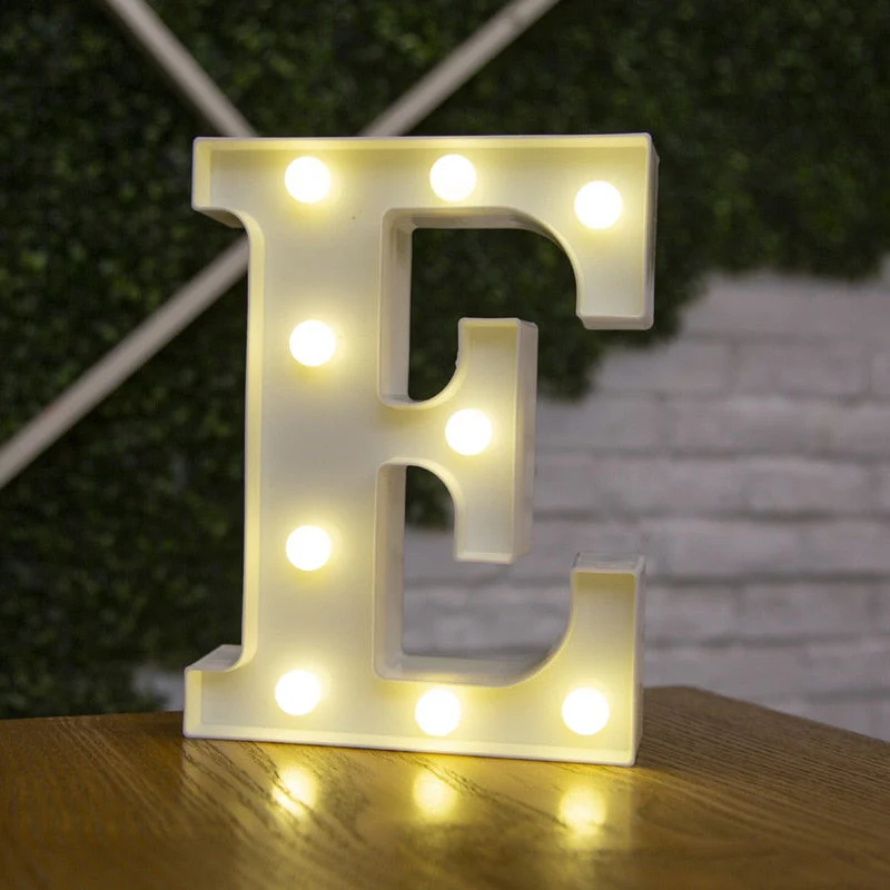 HULIANFU Luxury Alphabet Letter LED Lights Luminous Number Lamp  Battery Night Light for Home Wedding Birthday Christmas Party Decoration - Deanwangkt