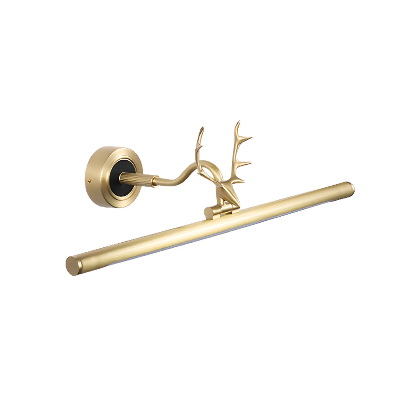 Modern Linear Gold Bathroom Vanity Light with Antler Design