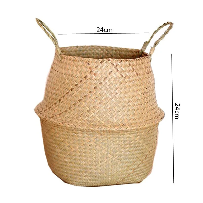 HULIANFU Straw Weaving Flower Plant Basket Grass Planter Basket Indoor Outdoor Flower Pots Cover Plant Containers for Plantable Plants FU - Deanwangkt