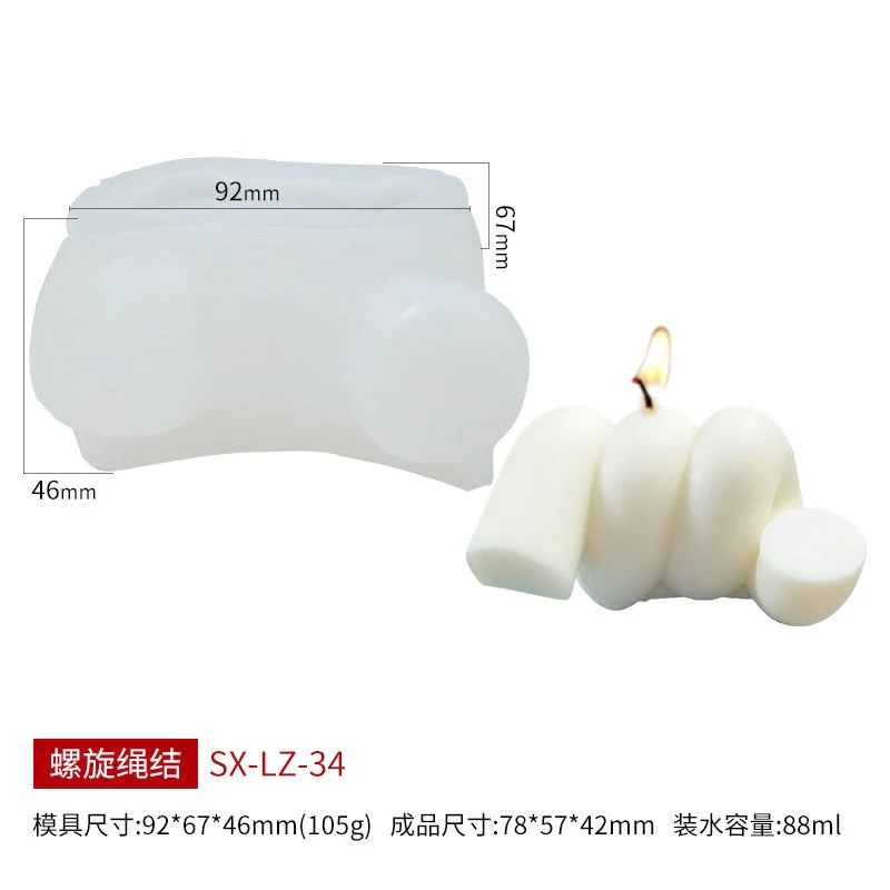HULIANFU Scented Candle Mold DIY Wool shape Candle Silicone Casting Mold Handmade Candle Soap Making Wax Mold Handcraft Home Decoration - Deanwangkt