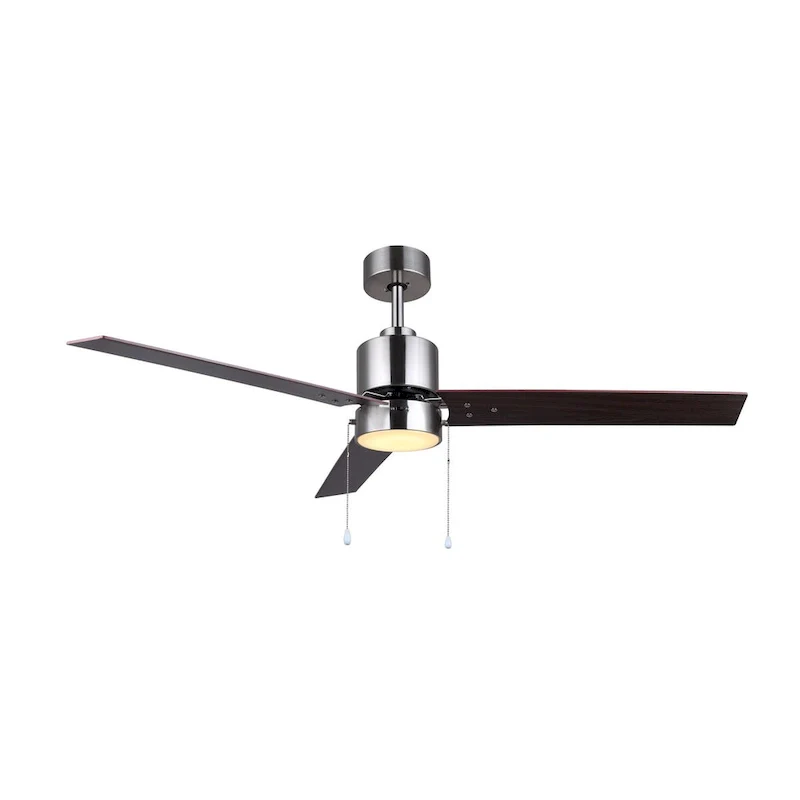 Liv 52 in. Indoor Brushed Nickel Standard Ceiling Fan with Soft White Integrated LED - Brushed Nickel