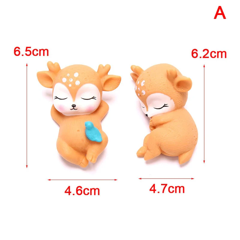 HULIANFU Sika Deer Baking Cake Topper Decoration Miniatures Fairy Garden Ornament Craft - Deanwangkt
