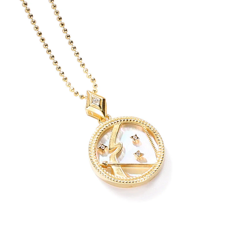 hulianfu Fashion Solid Zodiac Necklace - Deanwangkt