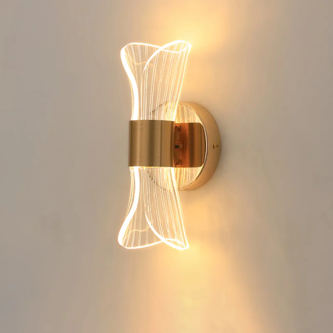 Artistic Gold Dimmable LED Wall Sconce for Bedroom Lighting