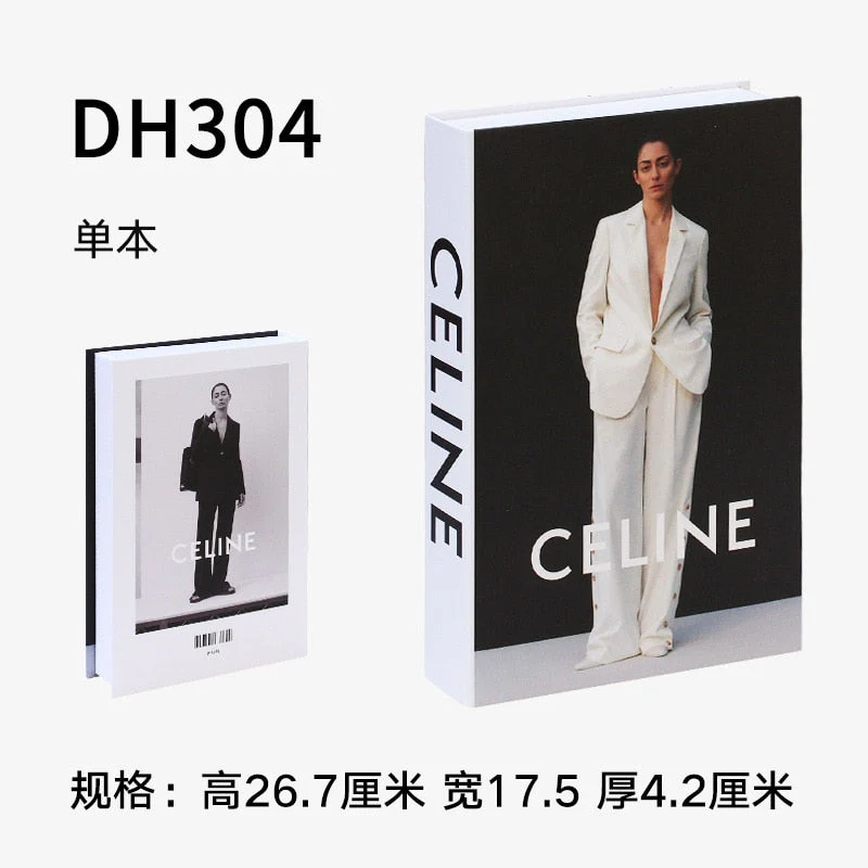 HULIANFU Ins Fashion Fake Books for Decoration Home Decor Coffee Table Book Simulation Prop Book Model Hotel Room Unopenable Box Book - Deanwangkt