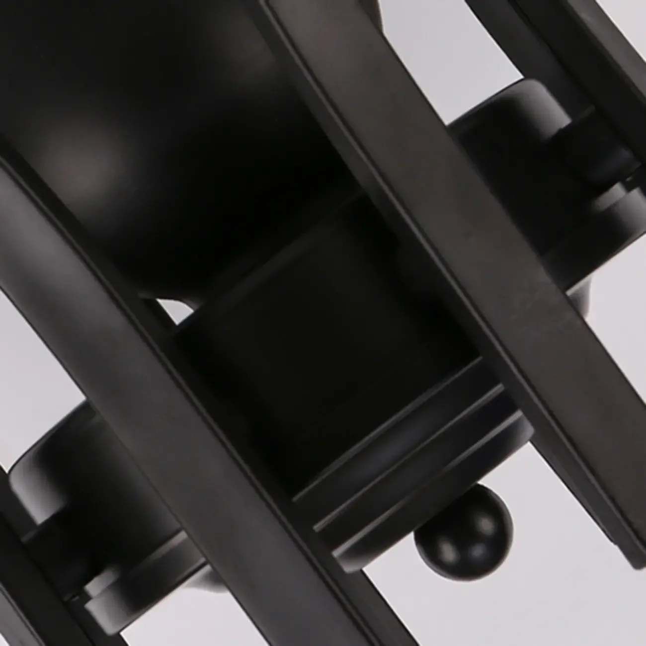 Traditional Black Cylinder Glass Semi-Flush Mount Ceiling Light