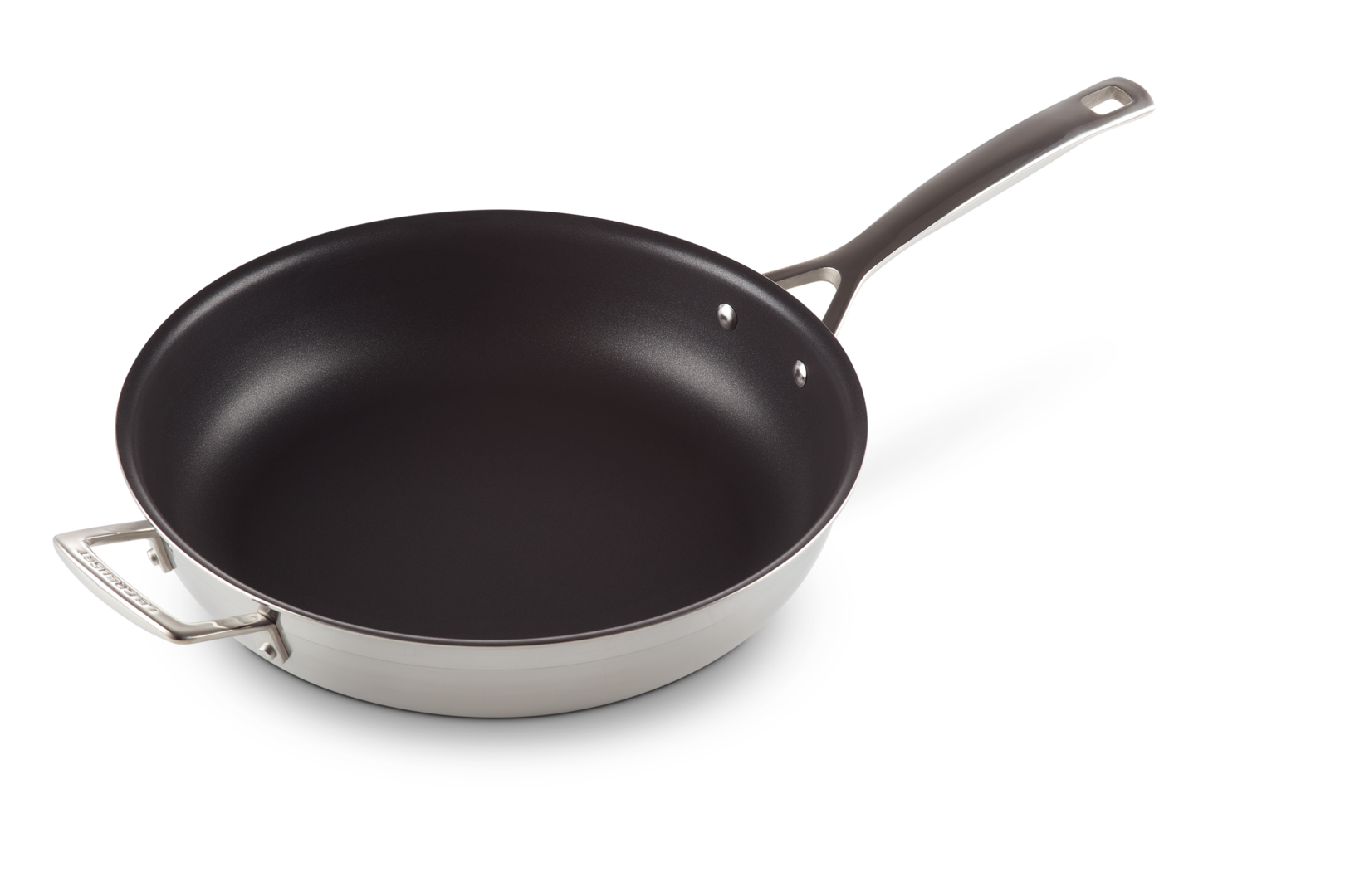 3-ply Stainless Steel Non-Stick Frying Pan with Helper Handle