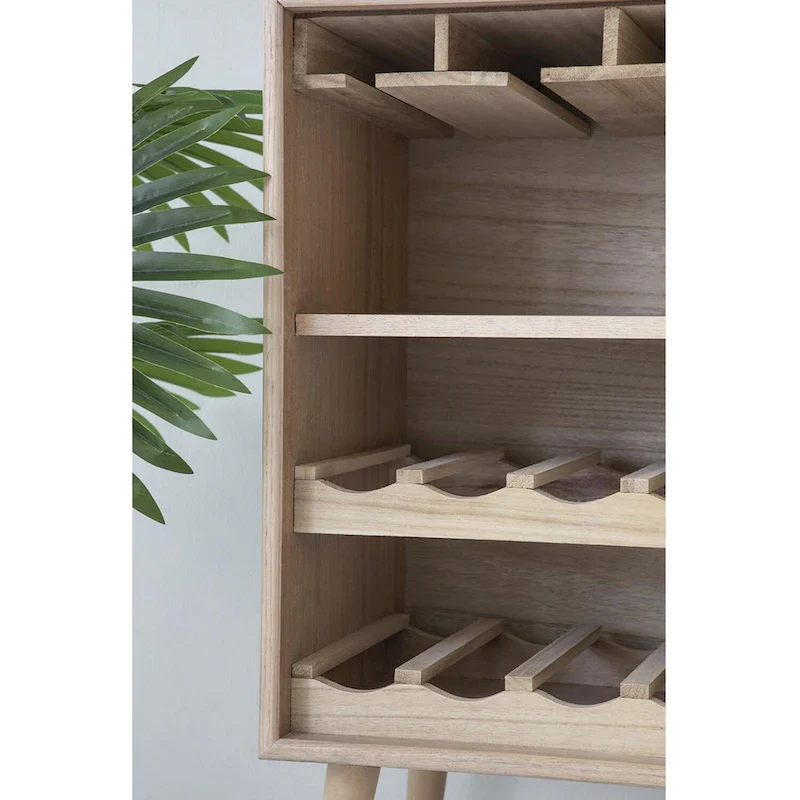 A&B Home Natural Wine Cabinet