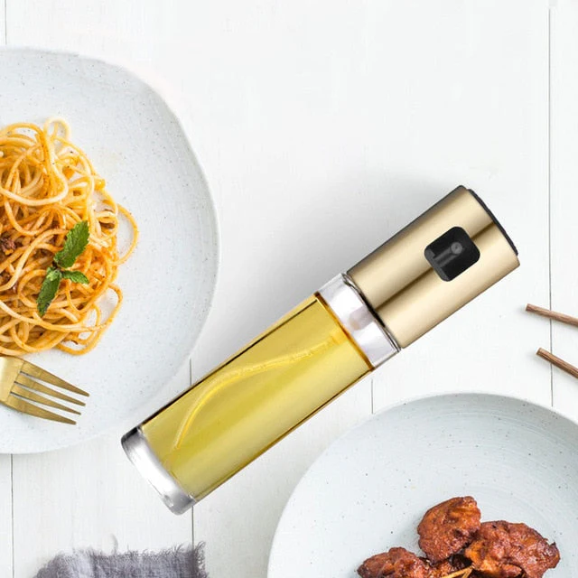 HULIANFU Kitchen Stainless Steel Olive Oil Sprayer Bottle Pump Oil Pot Leak-proof Grill BBQ Sprayer Oil Dispenser BBQ Cookware Tools - Deanwangkt